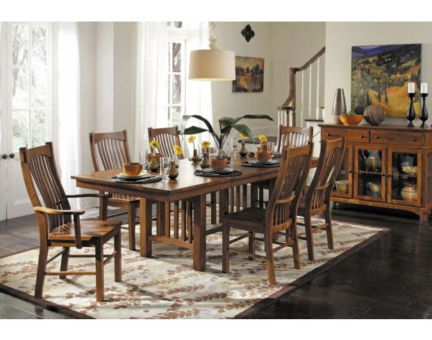 Mission style dining discount table and chairs