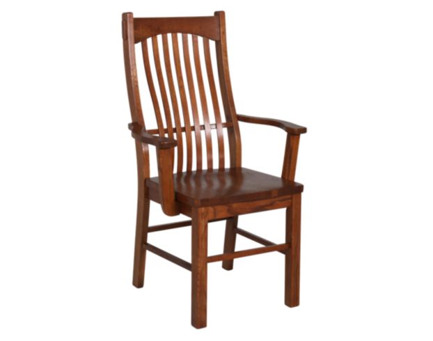 A America Laurelhurst Solid Oak Mission Dining Arm Chair large image number 1