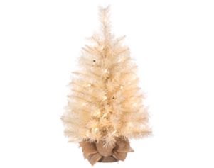 Allstate Floral 24" Mini Beige Spruce Tree with Lights