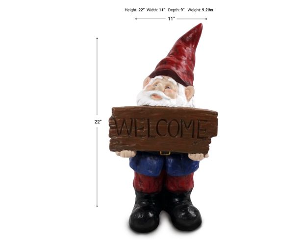 Alpine 22-Inch Welcome Gnome large image number 2