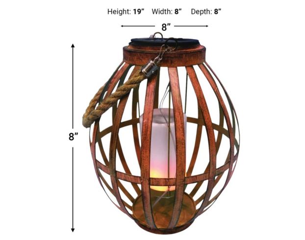 Alpine Brown Solar Lantern large image number 3