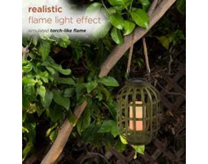 Alpine Green Metal Solar Lantern