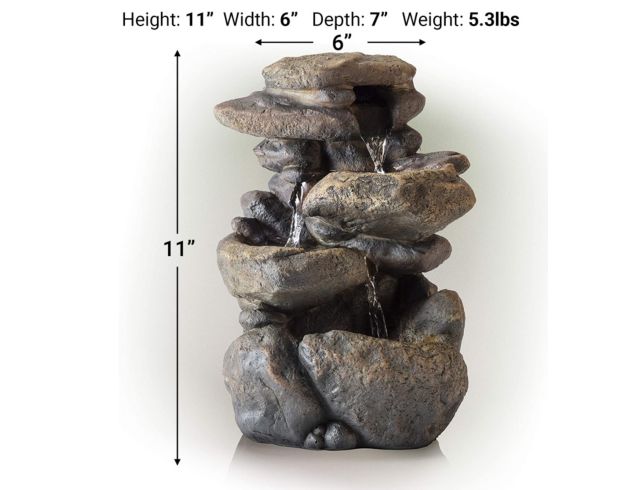 Alpine 11-Inch Rock Tabletop Water Fountain large image number 6