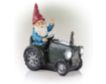 Alpine Solar Gnome with Green Tractor Statue small image number 2