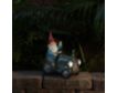 Alpine Solar Gnome with Green Tractor Statue small image number 5