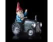 Alpine Solar Gnome with Green Tractor Statue small image number 6