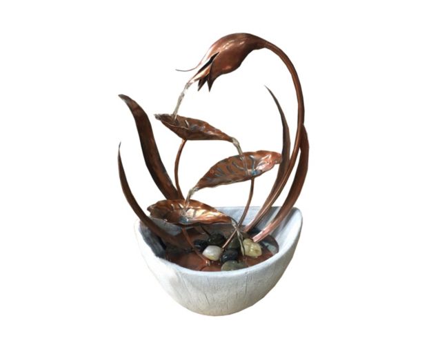 Alpine 14-Inch Leaf Water Fountain large image number 1