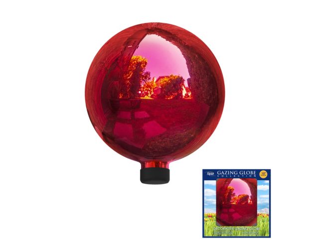 Alpine Red Glass Gazing Globe large image number 1