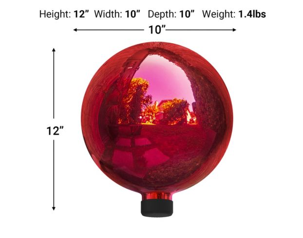 Alpine Red Glass Gazing Globe large image number 2