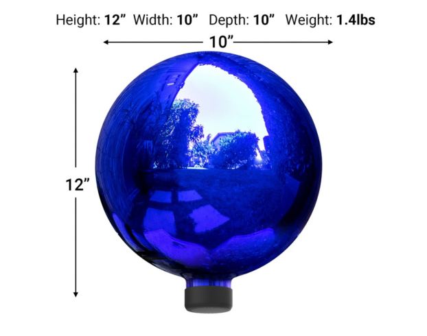 Alpine Blue Glass Gazing Globe large image number 2
