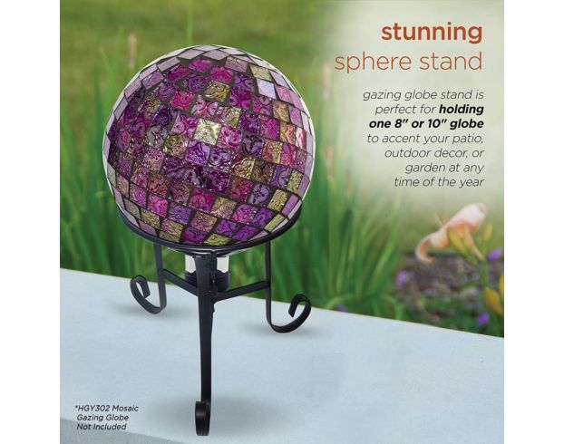 Alpine 10" Gazing Globe Metal Display Stand large image number 4