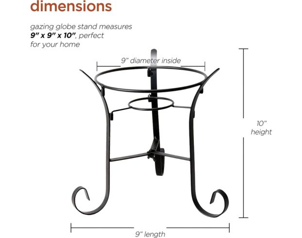 Alpine 10" Gazing Globe Metal Display Stand large image number 7
