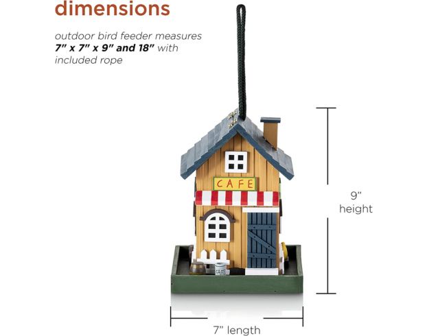 Alpine Hanging Yellow Cafe Bird Feeder large image number 12