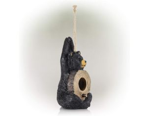 Alpine Hanging Bear Birdhouse