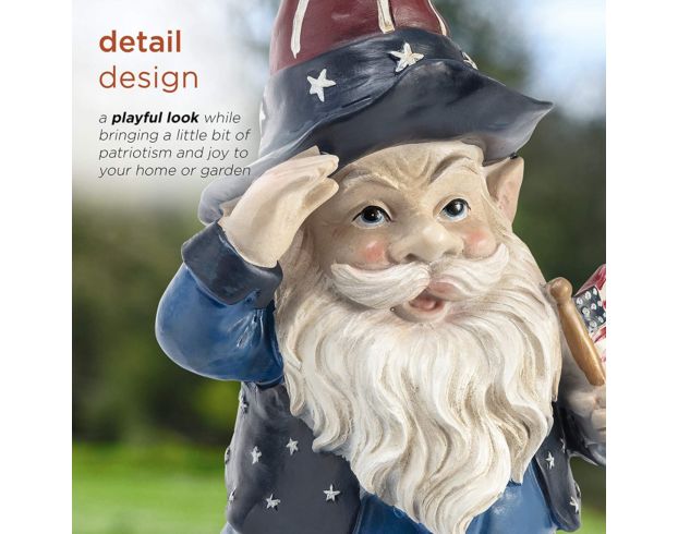 Alpine Saluting Gnome Statue large image number 8
