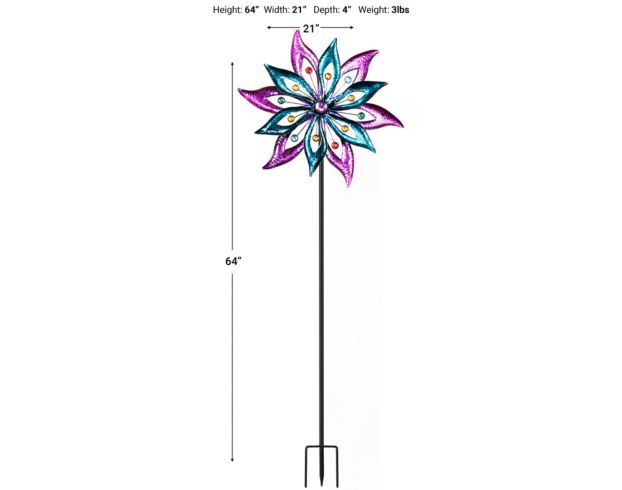 Alpine 64-Inch Jeweled Windmill Stake large image number 2