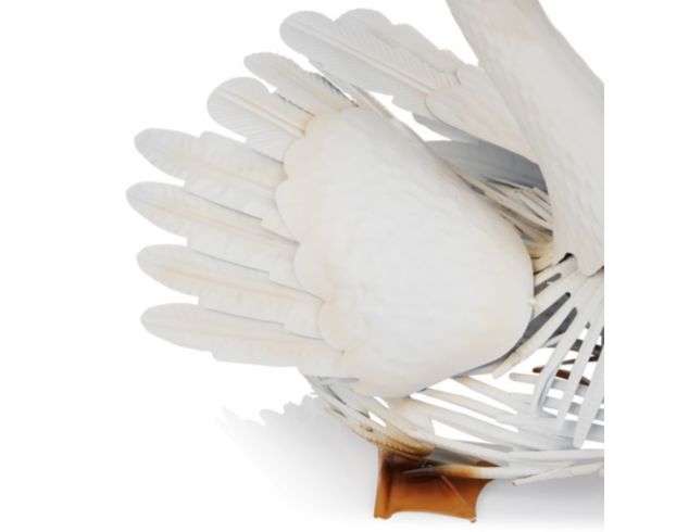 Alpine White Metal Swan Statue large image number 3
