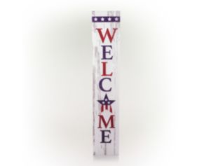 Alpine Wooden American Welcome Sign