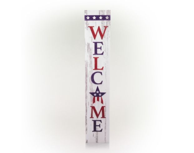 Alpine Wooden American Welcome Sign large image number 1