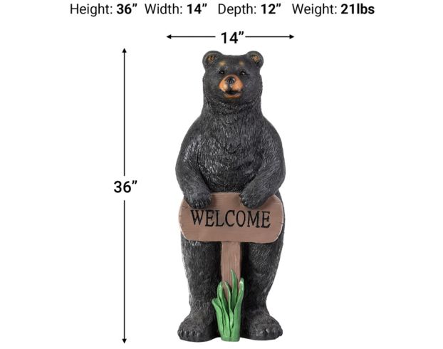 Alpine 36-Inch Welcome Bear Statue large image number 2