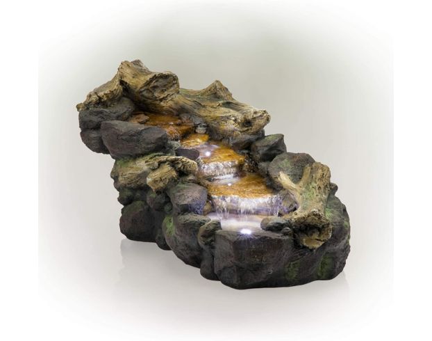 Alpine 41-Inch River Rock Log Fountain large image number 1