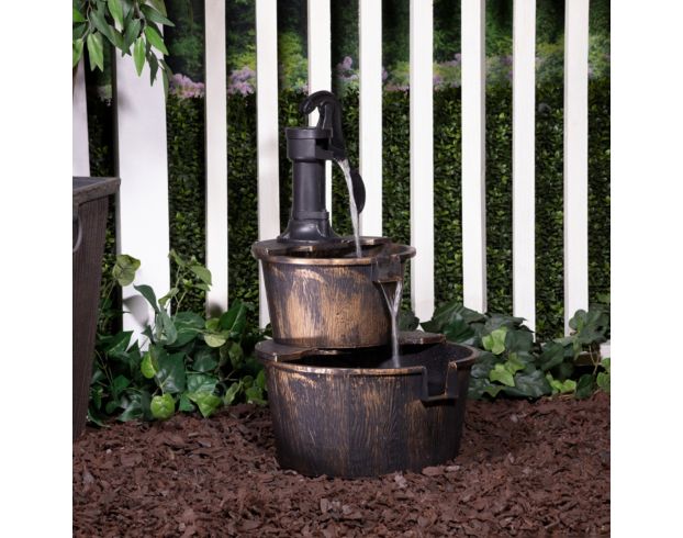 Alpine 27-Inch 2-Tier Barrel Fountain large image number 2