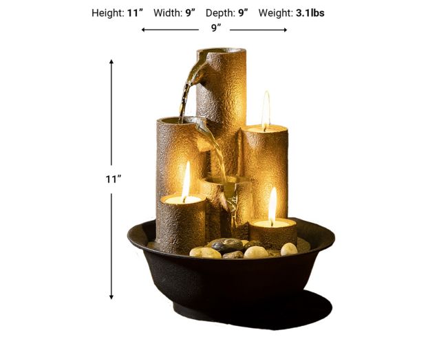 Alpine Tiered Column Tealight Fountain large image number 3