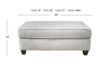 Peak Living Hayworth Gray Ottoman small image number 4