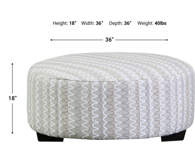 Peak Living 430 Collection Round Ottoman large image number 5