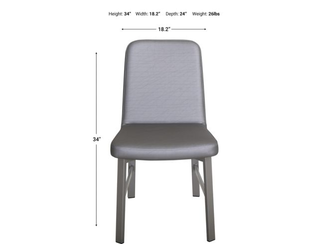 Amisco Waverly Gray Side Chair large image number 6