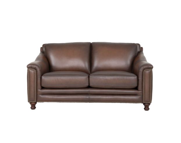 Amax Leather Belfast Brown Genuine Leather Loveseat large image number 1