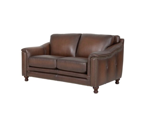 Amax Leather Belfast Brown Genuine Leather Loveseat large image number 2