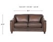 Amax Leather Belfast Brown Genuine Leather Loveseat small image number 8