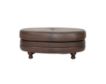 Amax Leather Belfast Brown Genuine Leather Oval Cocktail Ottoman small image number 1