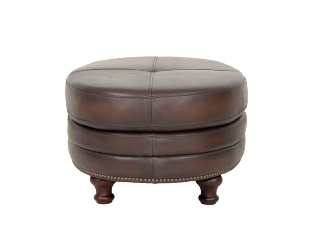 Amax Leather Belfast Brown Genuine Leather Oval Cocktail Ottoman large image number 3