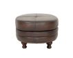 Amax Leather Belfast Brown Genuine Leather Oval Cocktail Ottoman small image number 3