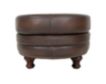 Amax Leather Belfast Brown Genuine Leather Oval Cocktail Ottoman small image number 4