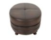 Amax Leather Belfast Brown Genuine Leather Oval Cocktail Ottoman small image number 5