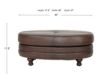 Amax Leather Belfast Brown Genuine Leather Oval Cocktail Ottoman small image number 6