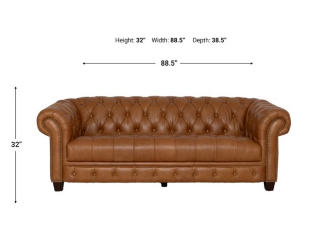 Amax Leather York Brown Genuine Leather Sofa large image number 9