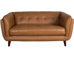 Amax Leather Seymour Nutmeg Genuine Leather Loveseat