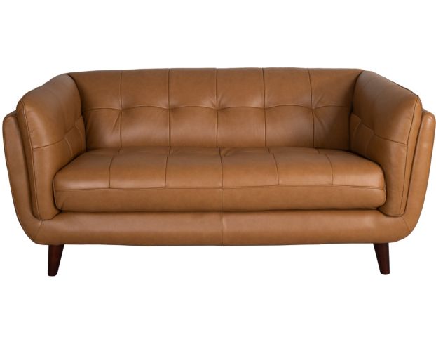 Amax Leather Seymour Nutmeg Genuine Leather Loveseat large image number 1