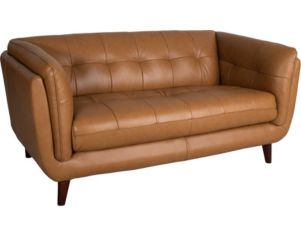 Amax Leather Seymour Nutmeg Genuine Leather Loveseat