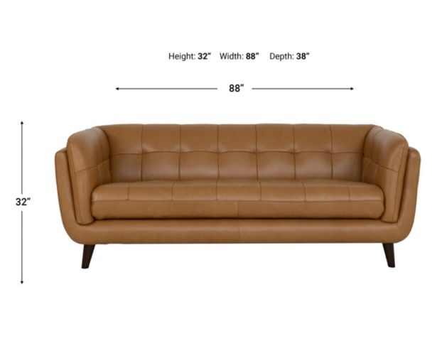 Amax Leather Seymour Nutmeg Genuine Leather Sofa large image number 8