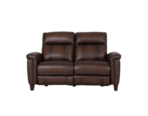 Amax Leather Sherwood Caramel Brown Leather Power Reclining Loveseat large image number 1