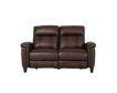 Amax Leather Sherwood Caramel Brown Leather Power Reclining Loveseat small image number 1