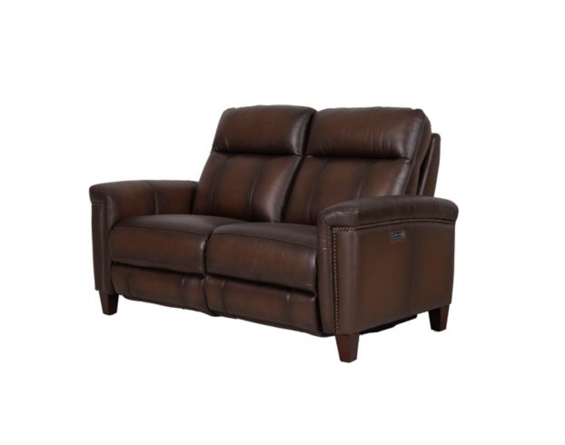 Amax Leather Sherwood Caramel Brown Leather Power Reclining Loveseat large image number 4