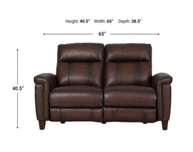 Amax Leather Sherwood Caramel Brown Leather Power Reclining Loveseat large image number 11