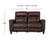 Amax Leather Sherwood Caramel Brown Leather Power Reclining Loveseat small image number 11