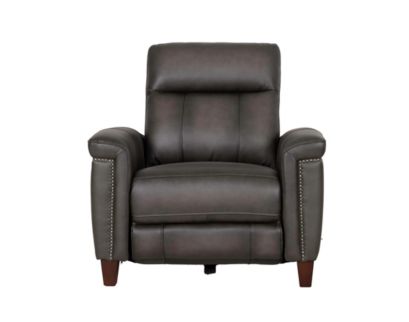 Amax Leather Sherwood Ash Gray Leather Power Recliner